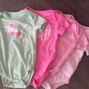 4-pack Puma baby bodysuits 3-6 months